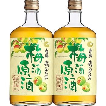 Amazon.co.jp: 白鶴 梅酒原酒 [ 720ml×2本 ] : 食品・飲料・お酒
